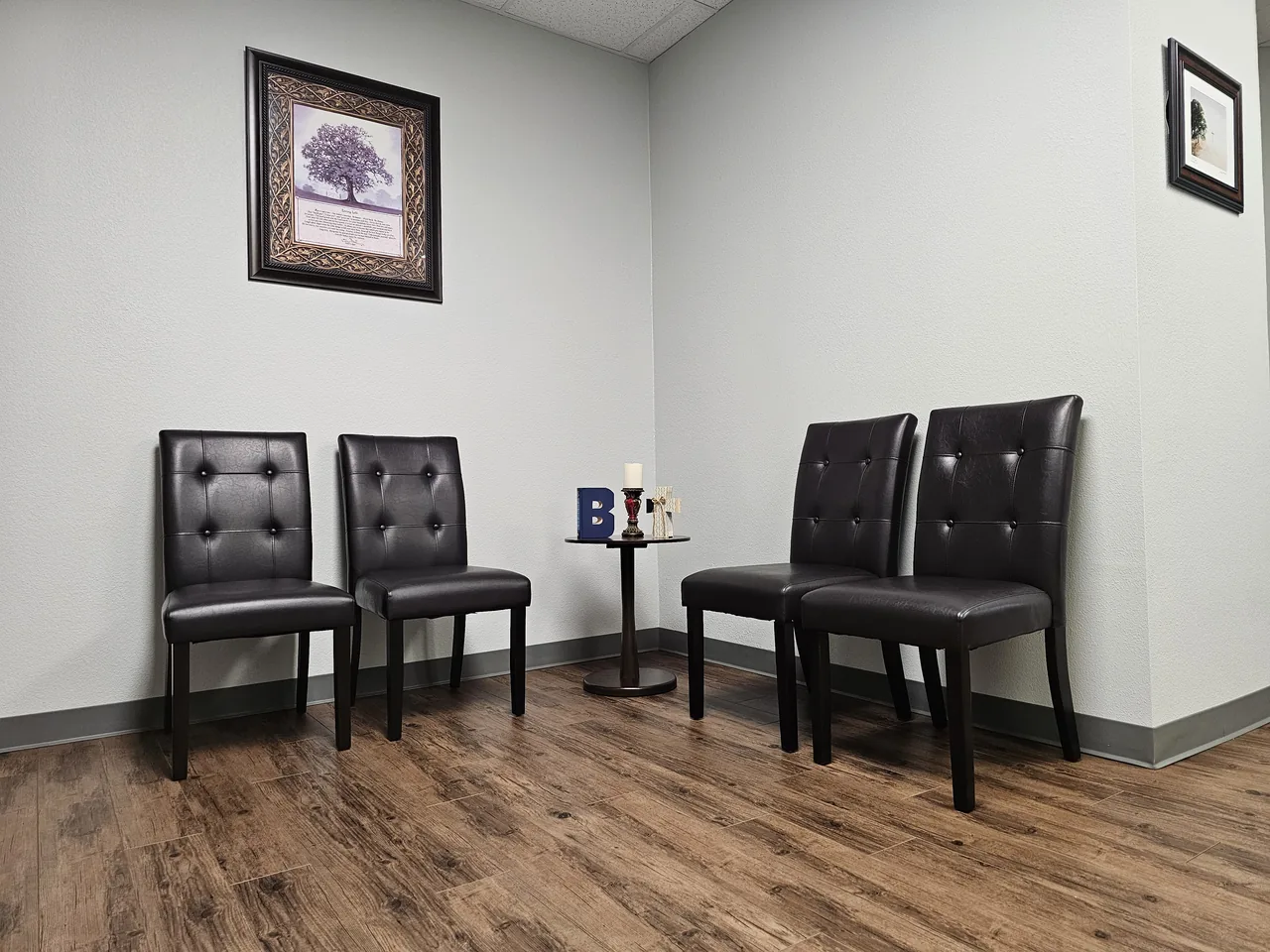 Waiting area at New Leaf Chiropractic in Hurst, TX